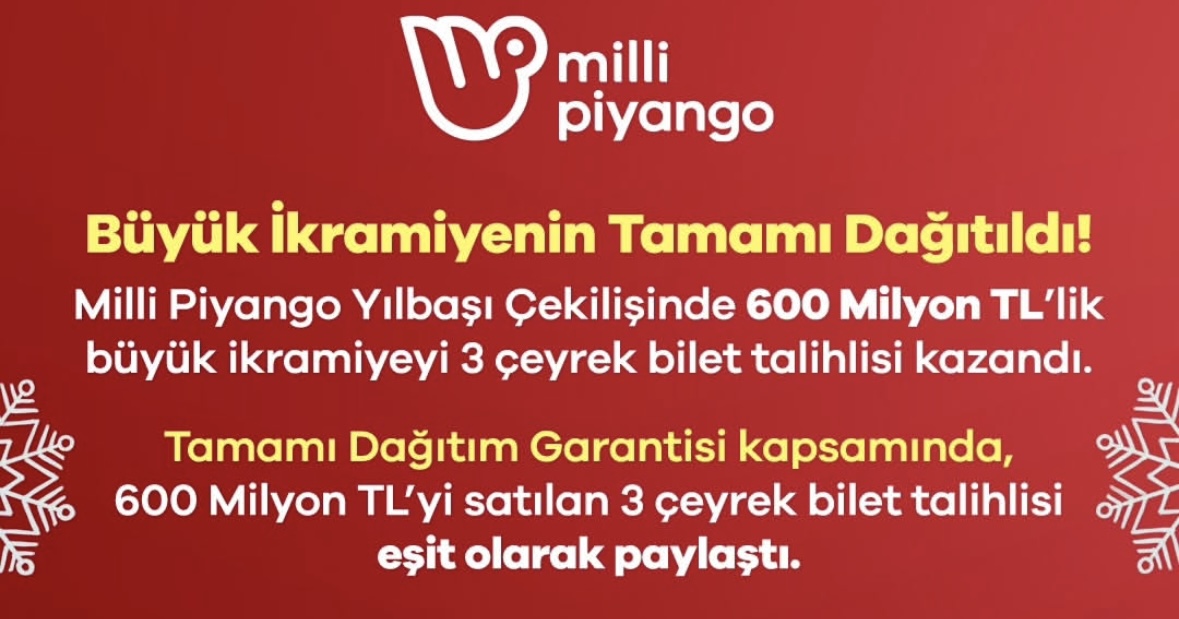 BÜYÜK İKRAMİYE İZMİR’E ÇIKTI !